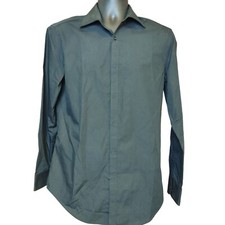 ARROW Mens M Slim Fit Wrinkle Free Black Long Sleeve Button Down Dress Shirt