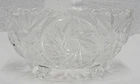 BEAUTIFUL CUT LEAD CRYSTAL 4 FOOTED OVAL BOWL