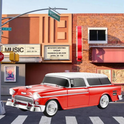 1955 Bel Air Retro Ride Bluetooth Car Speaker with FM Radio, USB, SD, AUX, TF 