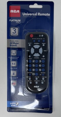 RCA 3-Device Universal Remote Control Platinum Pro Easy Setup Long Range IR