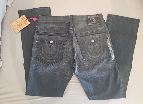 True Religion Ricky Black Coyote Mens Jeans 33 x 34 NWT MAC859EL