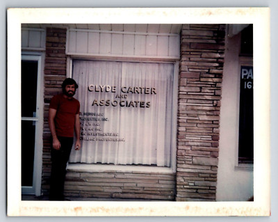 Photograph Clyde Carter and Associates Windown Ad Photo Picture Found Photo