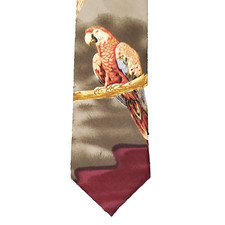 van heusen 417 tie scarlet macaw print multicolor 58 x 3.75 100% silk