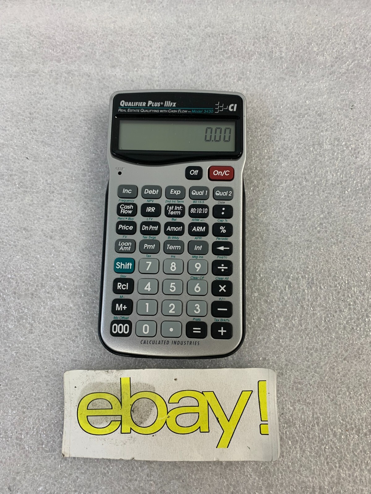 Calculated Industries Qualifier Plus IIIFX 3430 Financial Calculator- FREE S/H