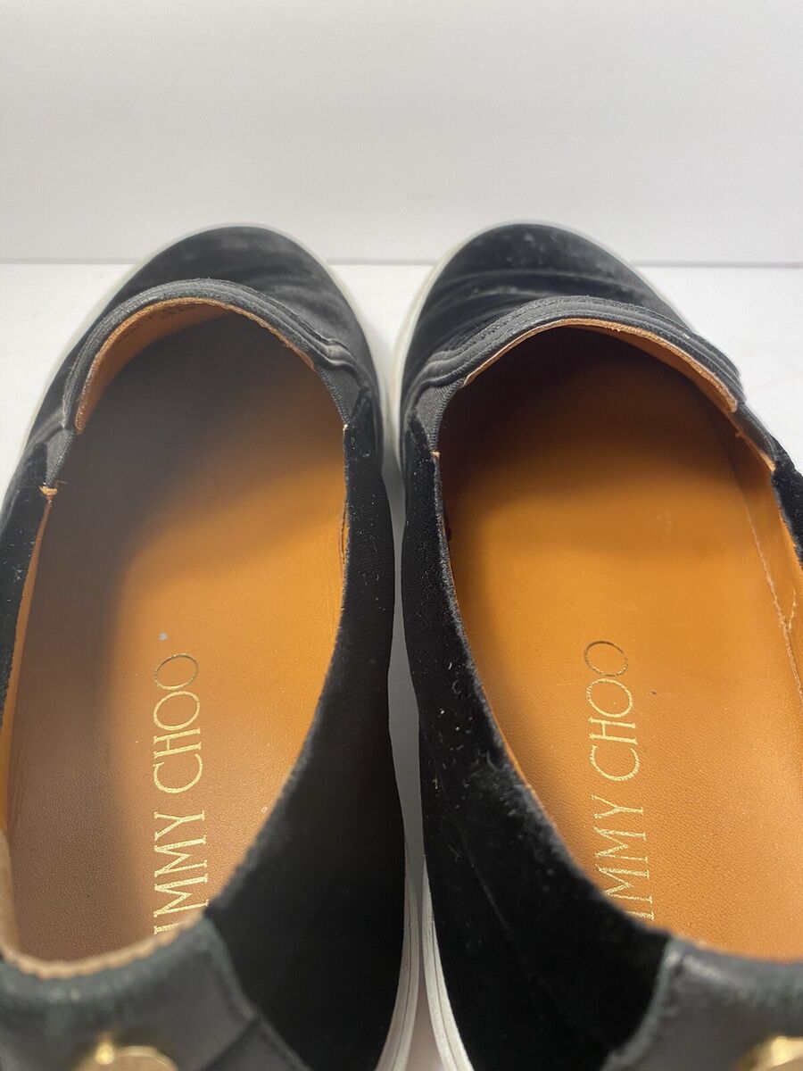Jimmy Choo Velvet Sneakers Slip On Skate Black 38/7.5 | eBay Jimmy Choo Velvet Sneakers Slip On Skate Black 38/7.5 | eBay