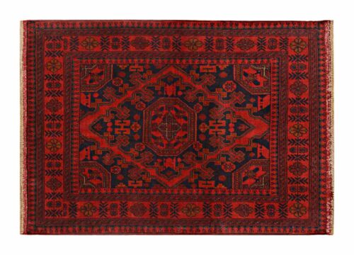 Afghan Khal Mohammadi Carpet 100x150 Hand Knotted Braun Geometric Oriental B