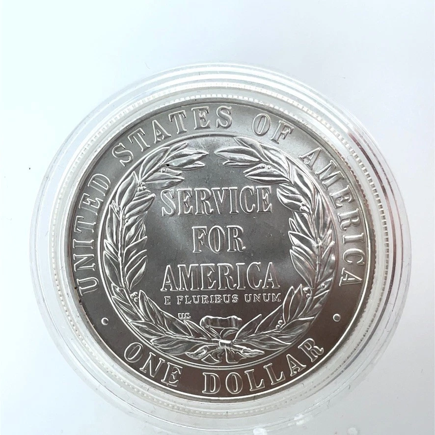 1996 S National Community Service BU.Commemorative Silver Dollar $1 CAPSULE ONLY - Image 4 of 4
