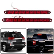 16" Red 11 LED Trailer Truck Light Bar Stop Turn Tail Rear Brake Lamp Strip 2pcs