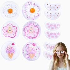 Cooling Eye Mask - Gel Ice Pack Reusable Pads and Under White 