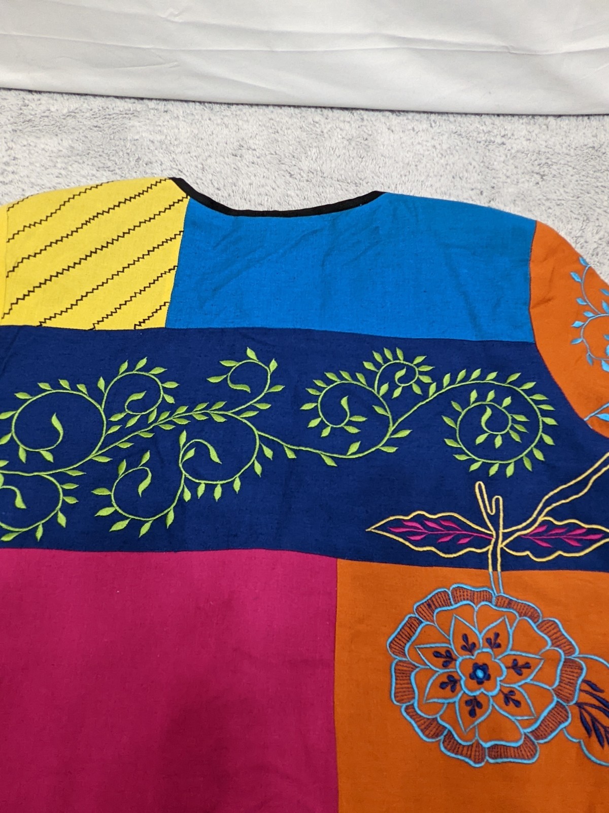 Indigo Moon Jacket Women’s 1X Patchwork Embroider… - image 17