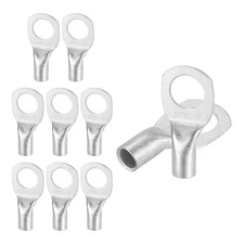 10 Pcs Tinned Copper Wire Lugs 6AWG Battery Cable Ends SC16-10NH