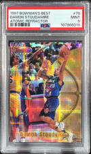 Damon Stoudamire 1997 Bowman's Best #78 *Atomic Refractor* Clean Mega Rare PSA 9