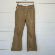 Urban Outfitters BDG Women  s 2 Khaki Cargo Lia Twill Flare Pants