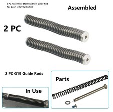 2 PC Assembled Complete Recoil Guide Rod F G 19 23 32 38 Gen 1-3 stainless steel