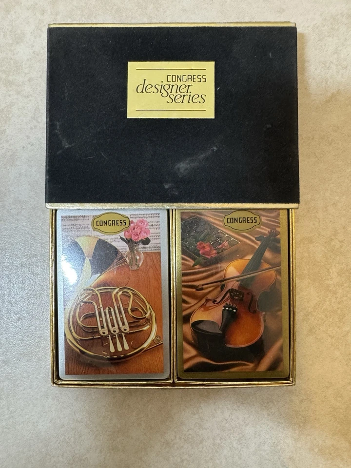 Cartas de baralho vintage Congress Designer Series novas em folha na caixa - Imagem 2 de 4