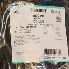 One Bag of UV Panduit Cable Ties PLT3S-M00 11.5in 50lb 1000 pc PAN-TY More Avail