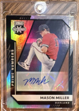 Panini 2021 Elite Extra Edition Prime Numbers Auto Mason Miller #105 Athletics 