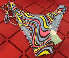 Full Tilt Womens Multi Color High Leg Bikini Bottoms Size M