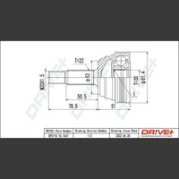 Dr!Ve+ DP2110.10.1427 Gelenksatz, Antriebswelle