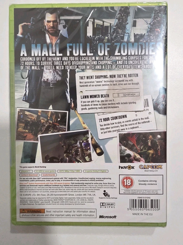 Dead Rising -- Classics Edition (Microsoft Xbox 360, 2007) Brand New Sealed - Image 3 of 3