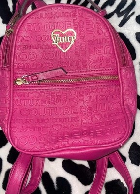 Juicy Couture Raspberry Tart Min Backpack New Pink Juicy Couture Backpack Purse Love Lock Embossed  main image 3
