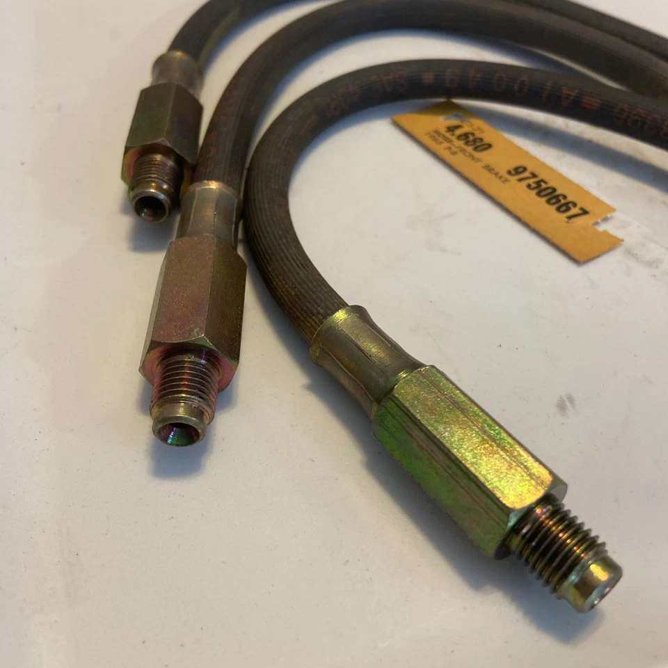 Mangueras de freno delanteras NOS GM 1965 Pontiac Bonneville Catalina 2+2 GP 9750667 Foto 4 de 4