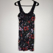 Free People XS Lacey Floral Boho Bodycon Gothic Goth Dress