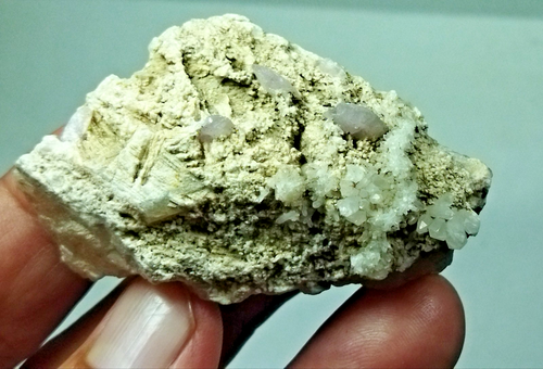 Pink Apatite Combine With Quartz On A Feldspar Matrix from Skardu,Pakistan. - Picture 2 of 13