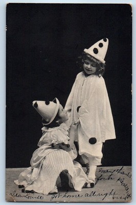 1906 Children With Cone Hat North Tarrytown New York NY Antique Postcard