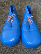 Vintage Rubie’s Blue Costume Clown Shoes-Plastic USA Made 1978 #741 RARE Color