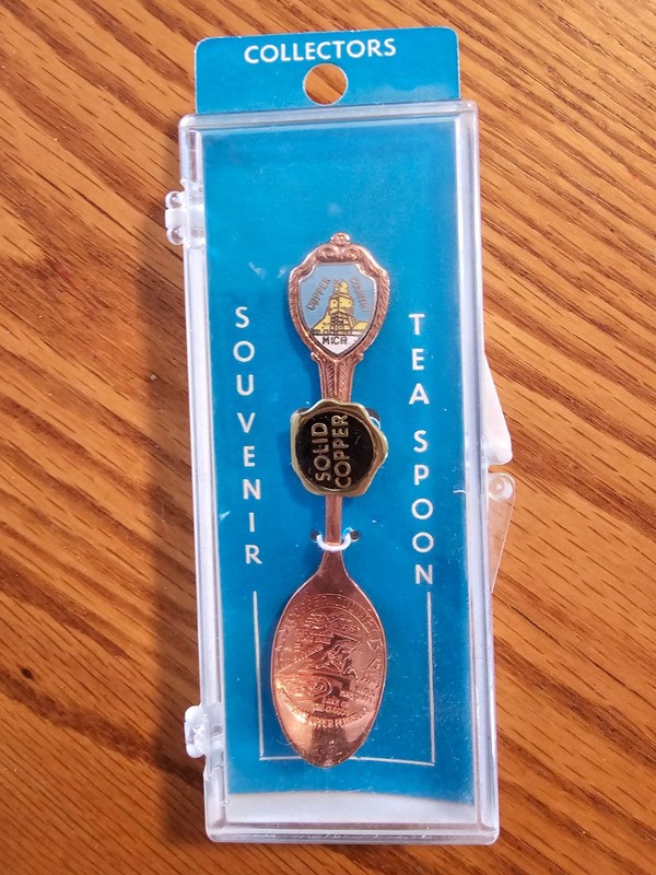 NEW - Copper Country, Michigan Solid Copper Souvenir Spoon