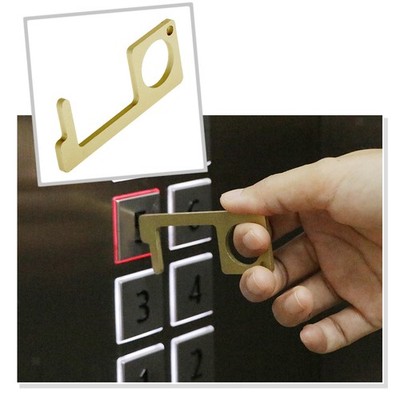 Tragbare Hygiene Hand Messing Türöffner Elevator Botton Griff Key Golden