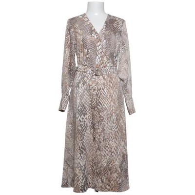 H&M, Kleid, Größe: 40, Beige/Mehrfarbig, Polyester, Schlangenhaut, Damen #tjm