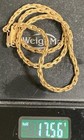 Couture Thick Gold Sturdy Chain Rectangle Link Necklace Flat Jump Ring Vintage — photo 6