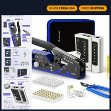 All-in-One RJ45 Crimp Tool Kit for CAT7/6/5 Ethernet Cables - Advanced Network T