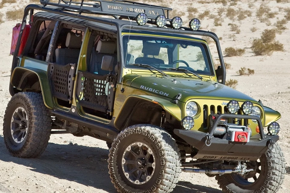 For Jeep Wrangler JK 18 Full Width Black Front Winch HD Bumper w Hoop — 第 4/4 张图片