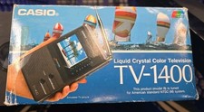 Casio Vintage LCD Pocket Color Television TV1400 Handheld TV Excellent Condition