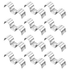 12Pcs Stainless Steel Double Line Clamp 18mm 11/16 Inch Auto Fuel Lines Clips