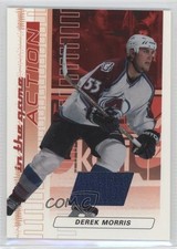 2003-04 ITG Action Game-Used Jerseys Ruby /500 Derek Morris #M-53 2a8