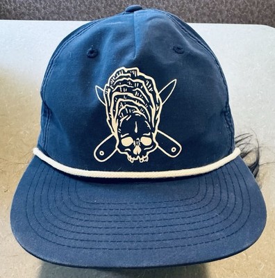 Grunden s  Zero Shucks Given  Rope Snapback Hat   Oyster Skull Graphic Cap