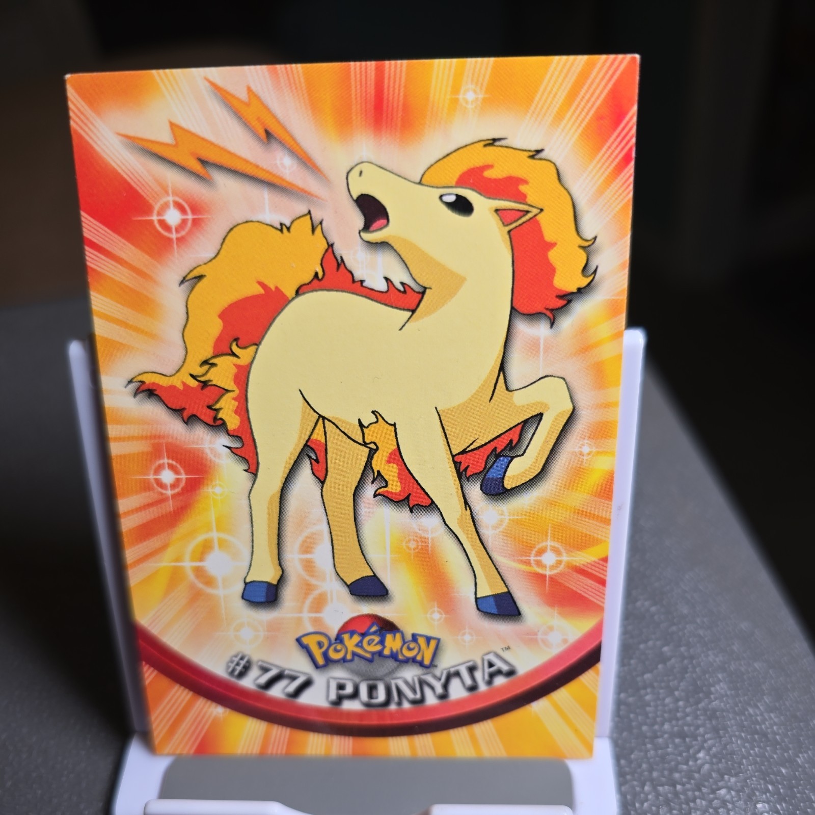 Ponyta #77 2000 Pokemon TV Animation Edition Blue Topps Logo