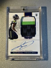 2020 Jordyn Brooks National Treasures Rookie #205 Patch Auto /25 SILVER RPA￼