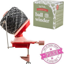 Yarn Ball Winder Hand Operated Tool For Knitting Crochet Skeins Cakes Red Color