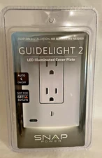 NIP SnapPower GuideLight 2 Décor Outlet Wall Plate - White  O1GL-CWH-NP21
