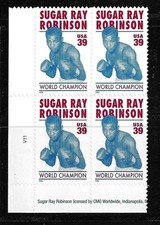 USA SC # 4020 Sugar Ray Robinson / BLK4 . MNH