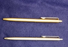Vintage,  Paper Mate Double Heart  executive style pens, brushed metal