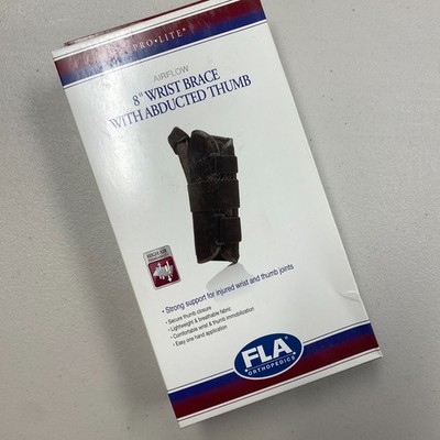 New Fla Orthopedics Airflow 8'' Wrist Brace with Abducted Thumb S/M Right