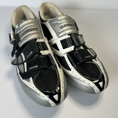 Men's Shimano R132 Road Cycling Shoes Carbon Fiber Soles size 11 with cleats
