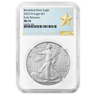 2025-W Burnished $1 American Silver Eagle NGC MS70 ER West Point Star Label