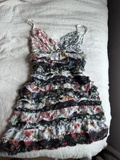 Dolce And Gabbana Silk Ruffle Mini Dress